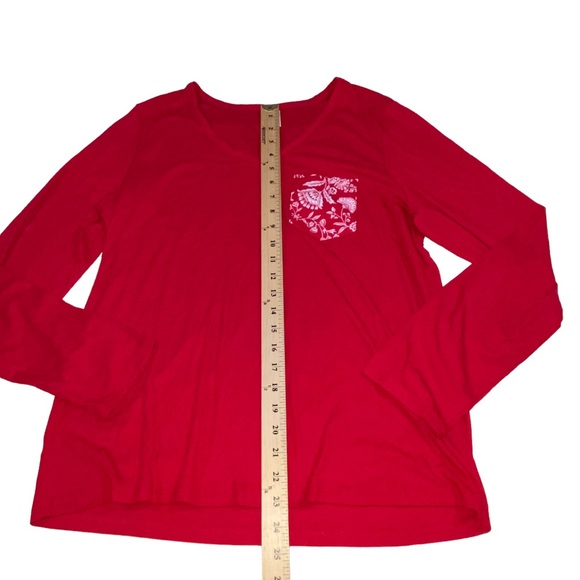 Liz Claiborne Red Sleepwear Top - Women’s Large - Picture 4 of 10